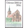 Danmark frimærkehæfte 1988. Odense by 1000 år AFA S47