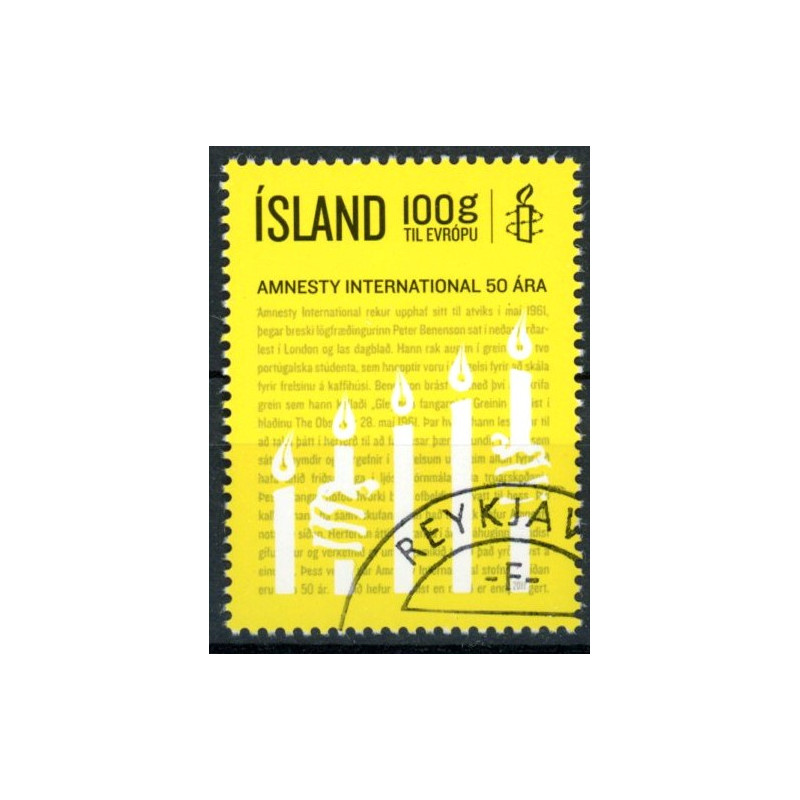 Island. 2011. Amnesty International. AFA nr. 1309 **     stemplet FDC