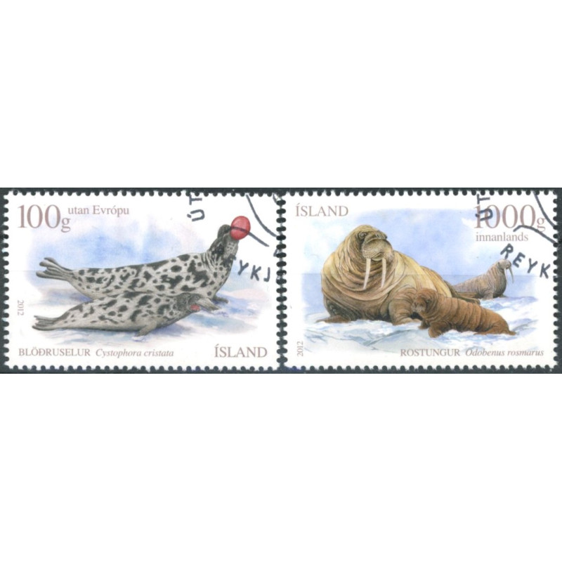 Island. 2012. Sæler. AFA nr 1346-47 **     stemplet FDC