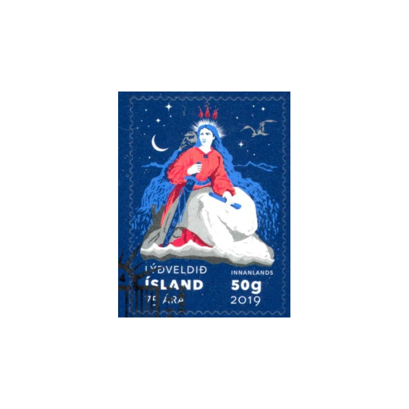 Island. 2019. 75-året for grundlæggelsen af island. AFA nr. 1552 **         (o)  stemplet FDC