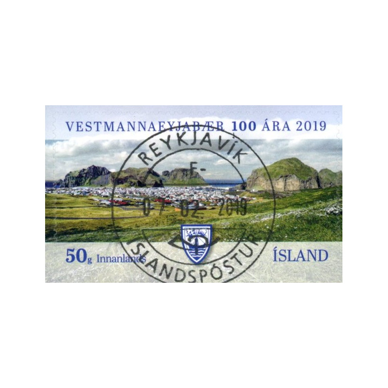 Island. 2019. 100-året for Vestmannaeyjar. AFA nr. 1557 **         (o)  stemplet FDC
