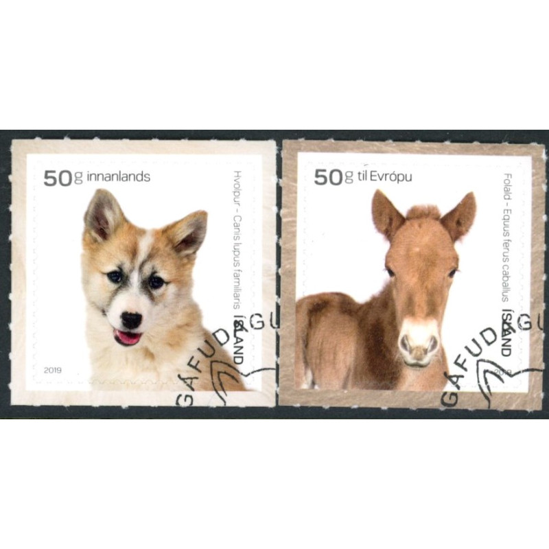 Island. 2019. Dyreunger. AFA nr. 1558-59 **         (o)  stemplet FDC