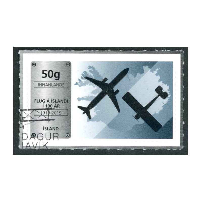 Island. 2019. 100-året for Flyvninger. AFA nr. 1567 **        (o)  stemplet FDC