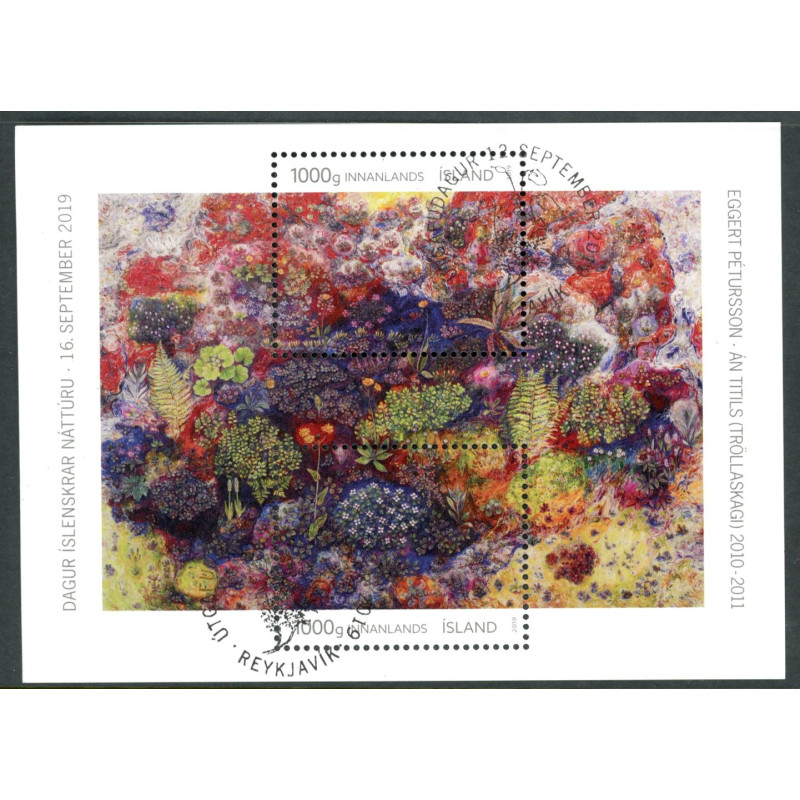 Island. 2019. Den Islandske natur, miniark. AFA nr. 1572 **      (o)  stemplet FDC