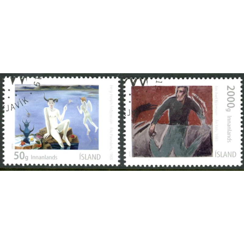 Island. 2019. Billedkunst, malerier fra 1980'erne. AFA nr. 1573-76 **      (o)  stemplet FDC