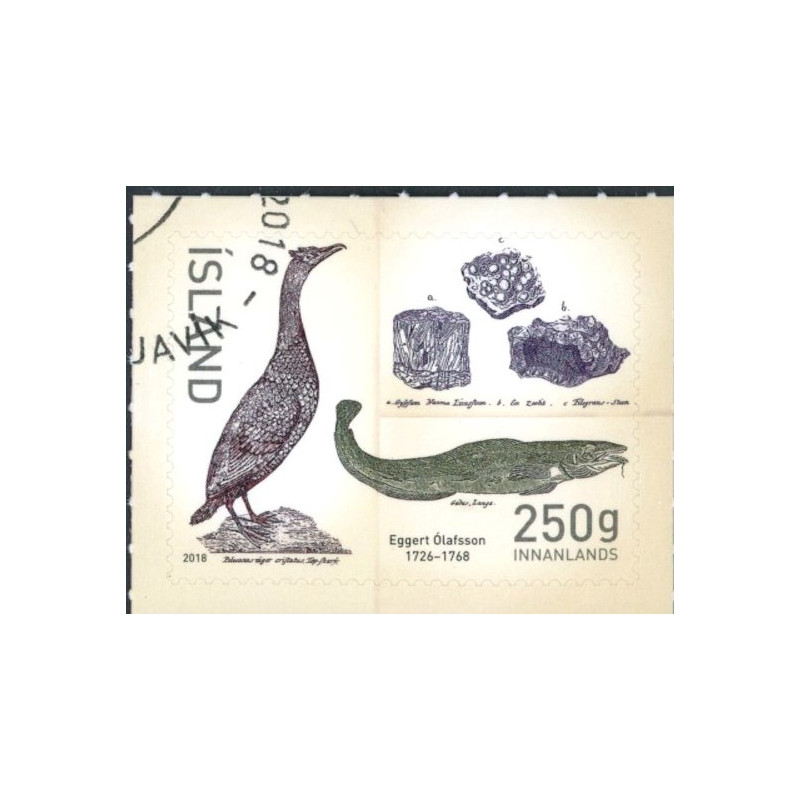 Island. 2018. 250-året Eggert Olafsson. AFA nr. 1538 **                 (o)  stemplet FDC