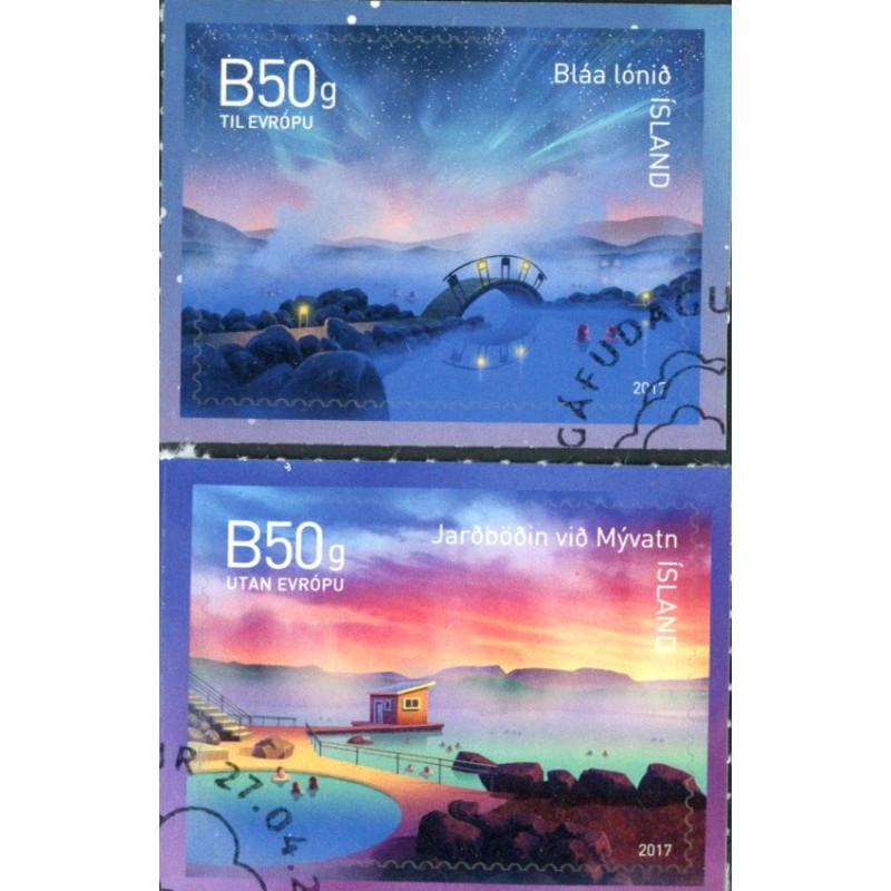 Island. 2017. Bæredygtig turistudvikling. AFA nr. 1504-05 **           (o)  stemplet FDC