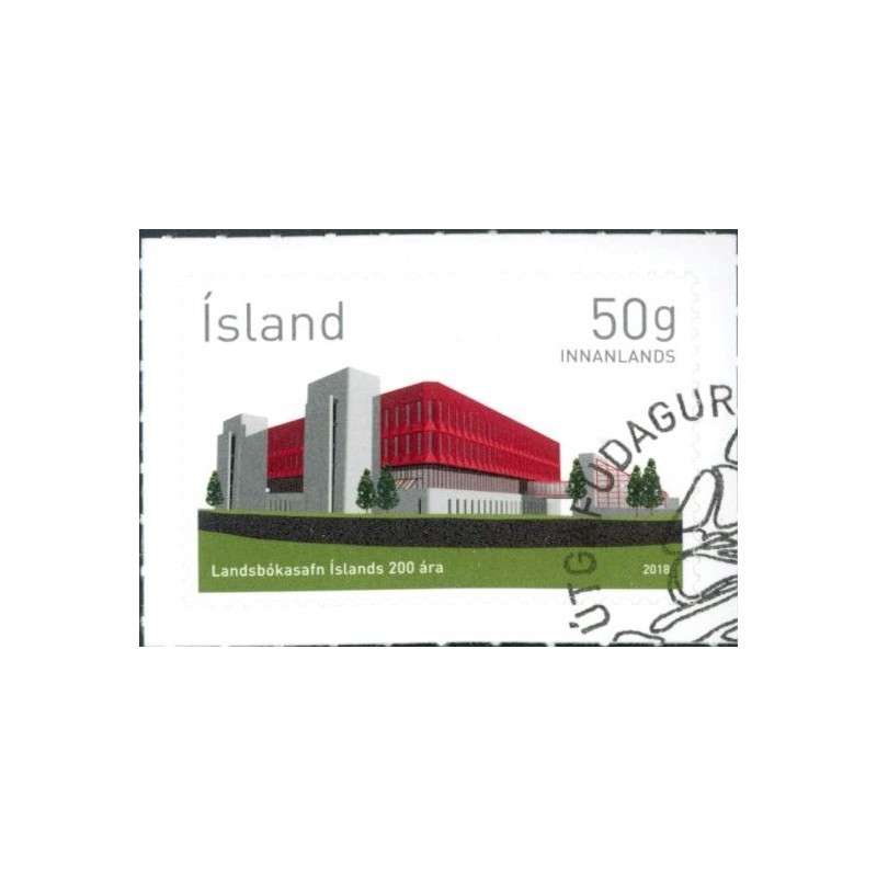 Island. 2018. 200-året for Nationalbiblioteket. AFA nr 1527 **                     (o)  stemplet FDC