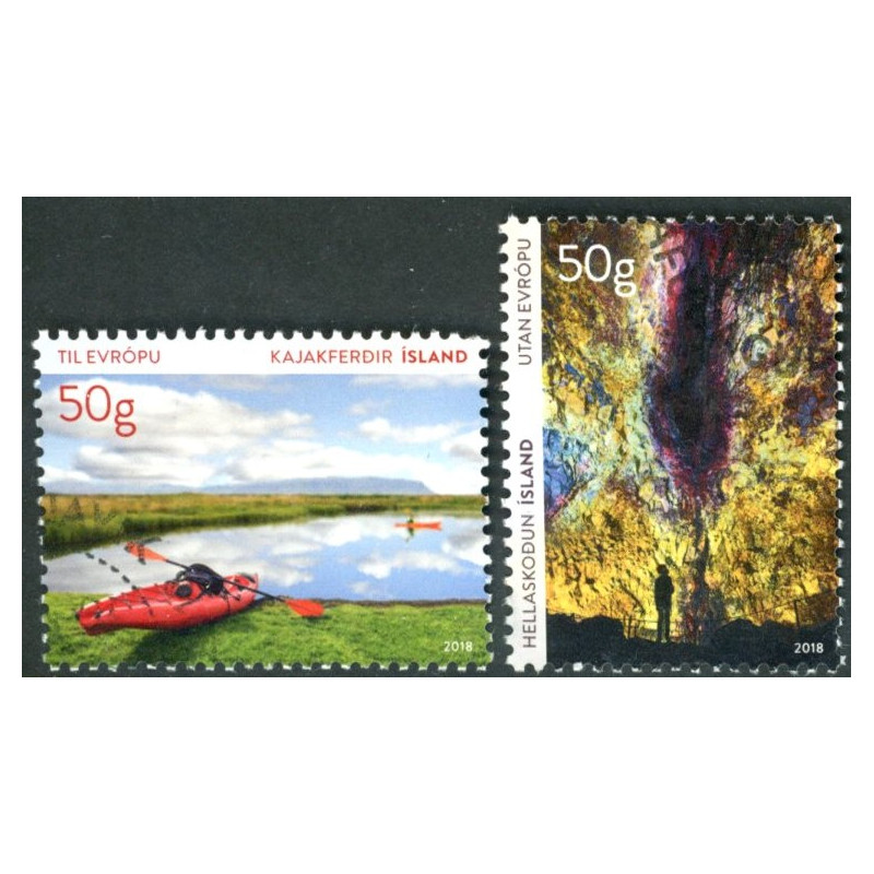 Island. 2018. Turistfrimærker. AFA nr. 1534-35 **                  (o)  stemplet FDC
