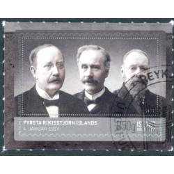 Island. 2017. 100-året for første regering. AFA nr. 1492 **                (o)  stemplet FDC