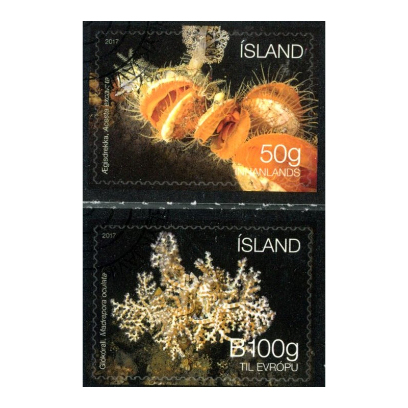 Island. 2017. Havbundens fauna. AFA nr. 1510-11 **        (o)  stemplet FDC
