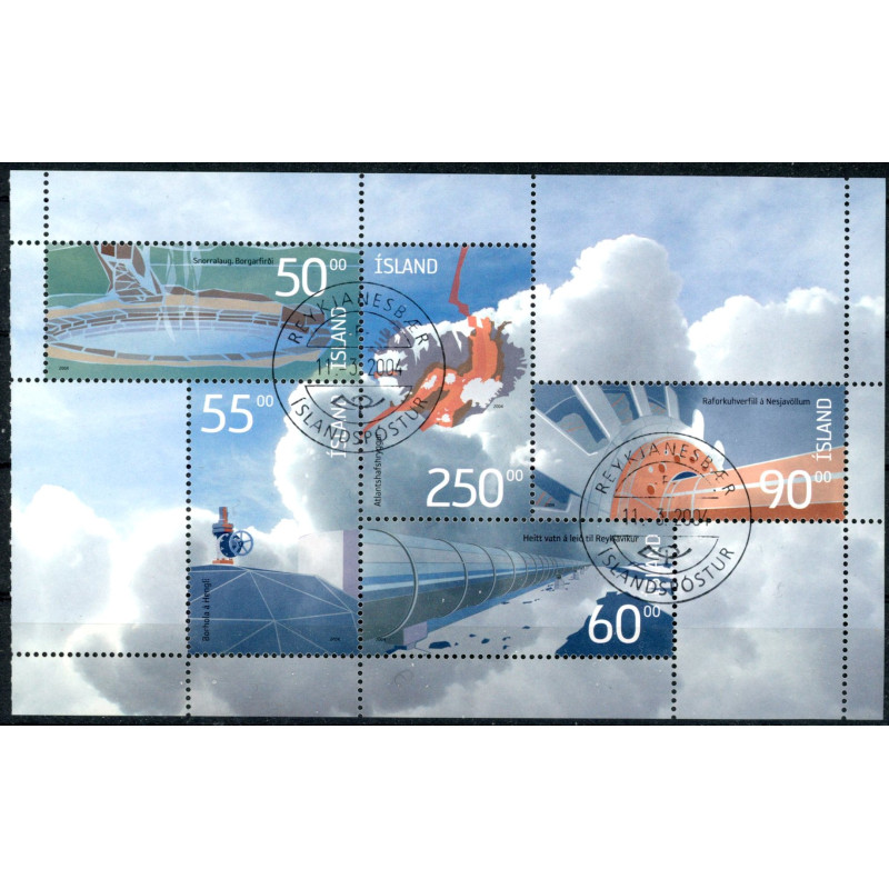 Island. 2004. Geotermisk energi. AFA nr 1040-44 **      stemplet FDC HÆFTE