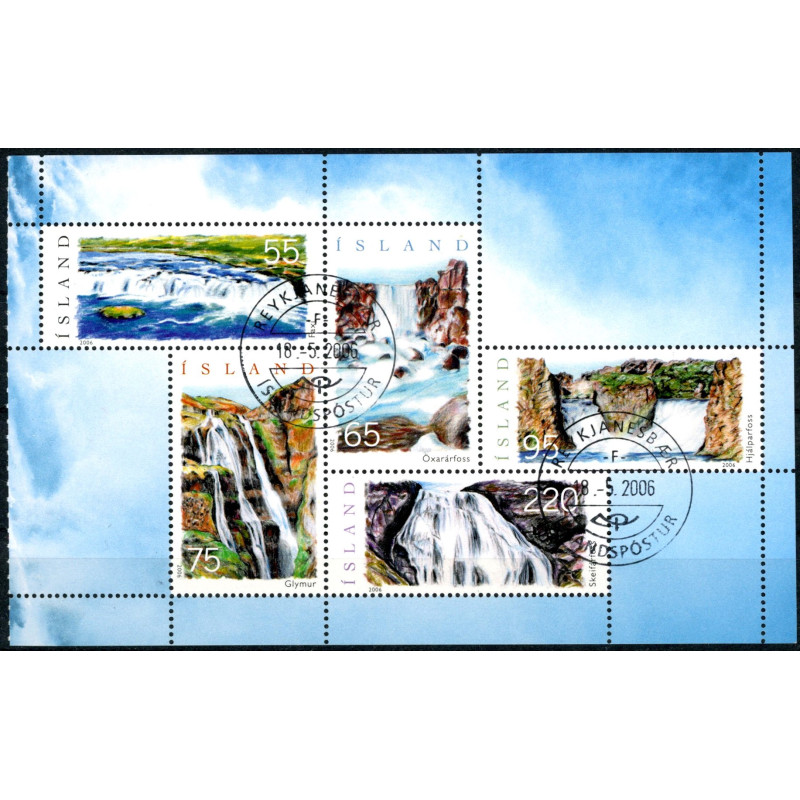 Island. 2006. Vandfald, i miniark. AFA nr. 1118 **   stemplet FDC