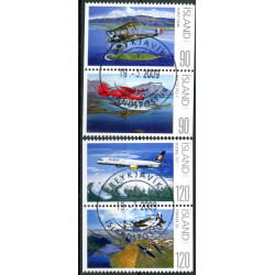 Island. 2009. Luftfart på Island. Parstykker fra hæfter. AFA nr. 1216-19 **    stemplet FDC