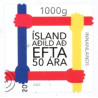 Island. 2020. 50-året for EFTA. AFA nr. 1580 **     (o)  stemplet FDC