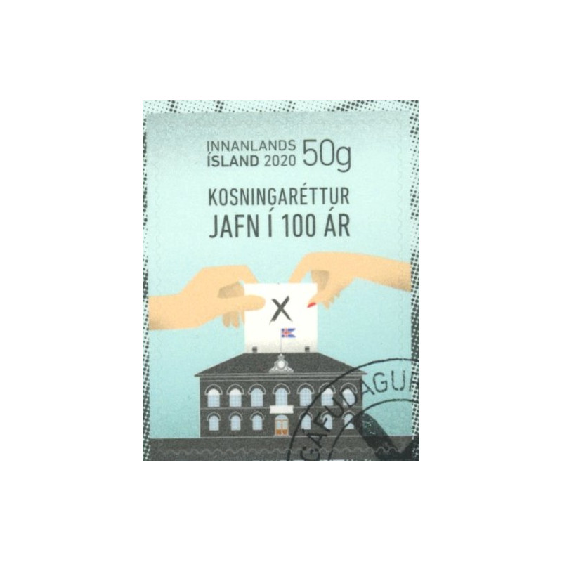 Island. 2020. 100-året for stemmeret. AFA nr. 1583 **                (o)  stemplet FDC
