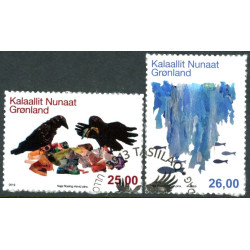 2019. Miljø i Grønland III. AFA nr. 831-32 **              postfrisk  stemplet FDC