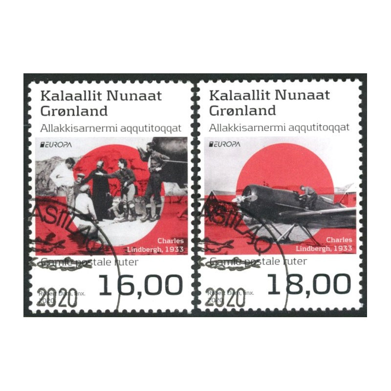 2020. Europa. Gamle postruter. AFA nr. 858-59 **                      postfrisk  stemplet FDC