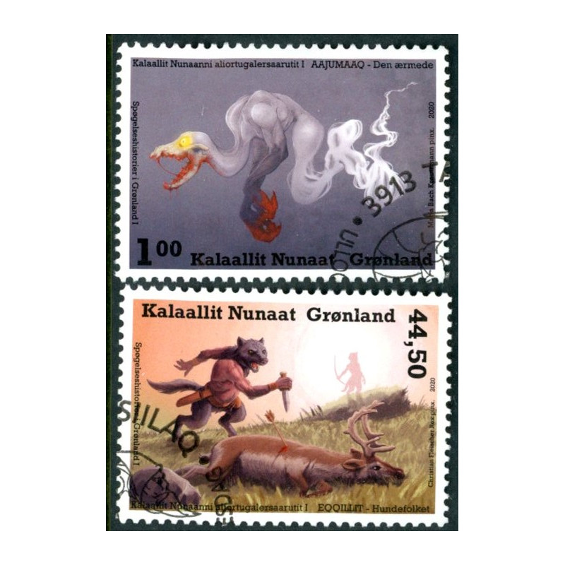 2020. Spøgelseshistorier. AFA nr. 864-65 **                      postfrisk  stemplet FDC