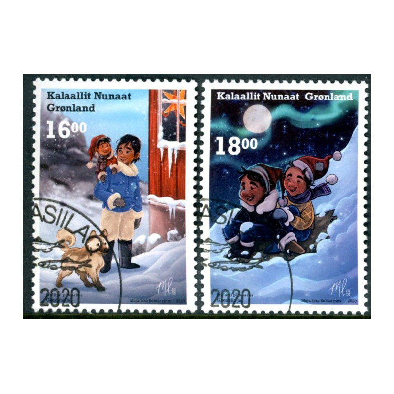 2020. Julefrimærker. AFA nr. 866-67 **                     postfrisk  stemplet FDC