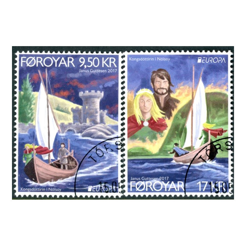 Færøerne 2017. Europamærker / CEPT, AFA nr 885-86, Postfrisk stemplet FDC