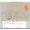 1864. 4 Sk. tryk 3, på brev (se foto)