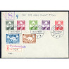 1938. Kong Chr. X og Isbjørn, på rekommanderet brev sendt med "S/S HANS EGEDE 1 TUR" Egedesminde 14.5.1939 ankomststemplet KØBEN