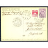 1938. Kong Chr. X og Isbjørn, på rekommanderet brev sendt med "S/S HANS EGEDE 1 TUR" Egedesminde 14.5.1939 ankomststemplet KØBEN