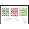 1953. Kong Chr. X  i 4-blokke, stemplet JULIANEHAAB 14.11.1953 til Danmark