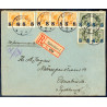 1923. Provisorier. 8-7/12 Øre, på Rek-brev til Tyskland stemplet Kjøbenhavn 31.1.23