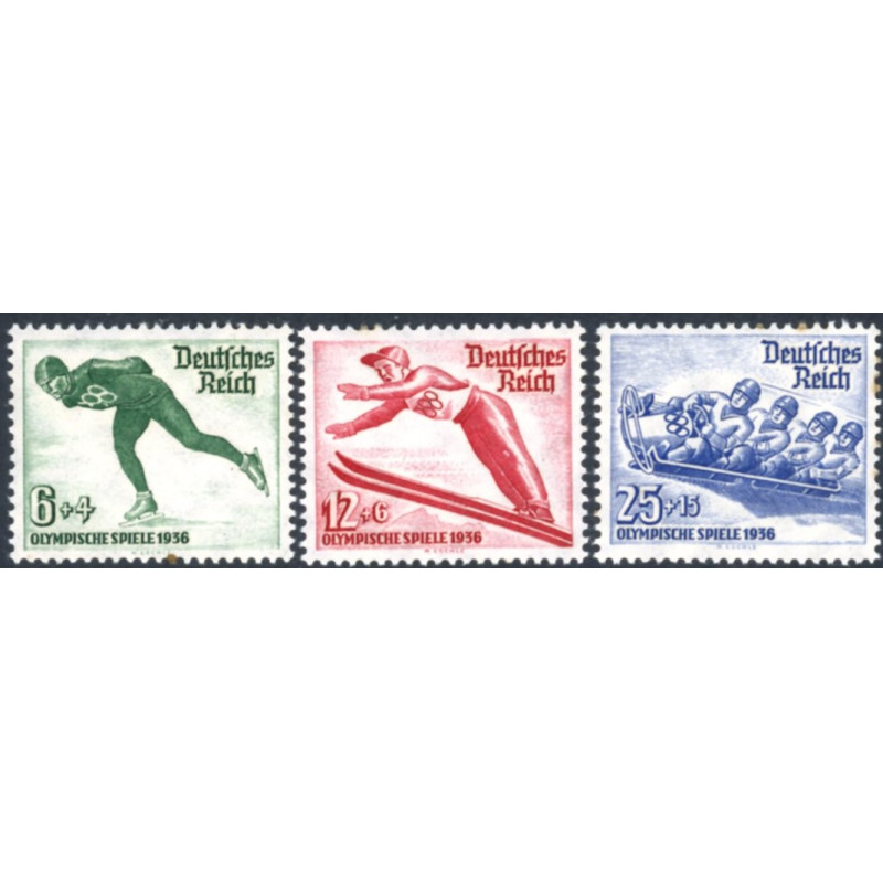Rige. 1935. Vinterolympiaden. AFA nr. 595-97 **    stemplet (o)