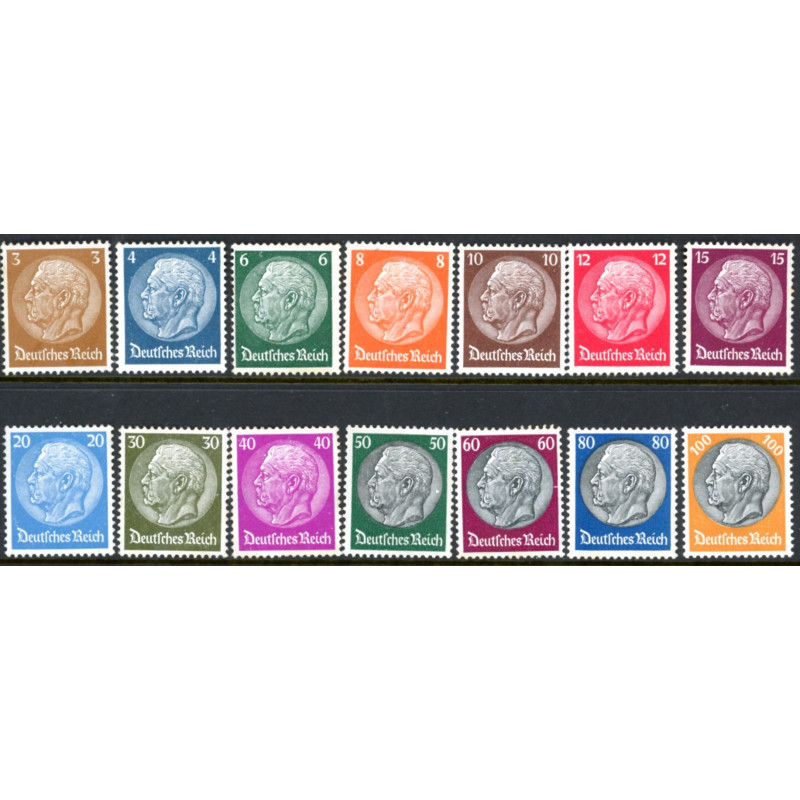 Rige. 1933. Hindenburg Vm II. AFA nr. 477-90 **  stemplet (o)