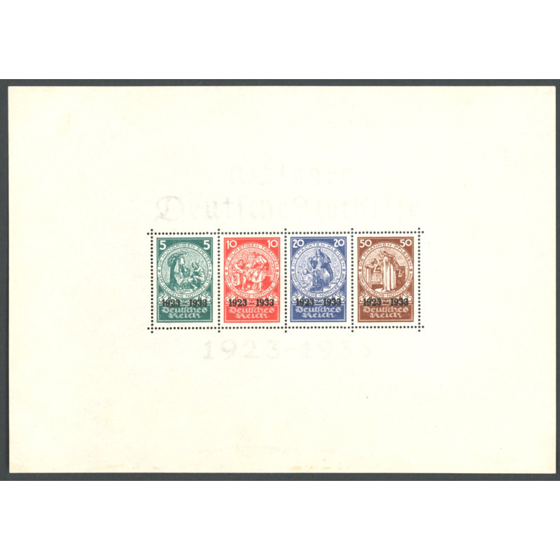 Rige. 1933. 10 Års nødhjælps miniark. AFA nr. 503-06 * stemplet (o)
