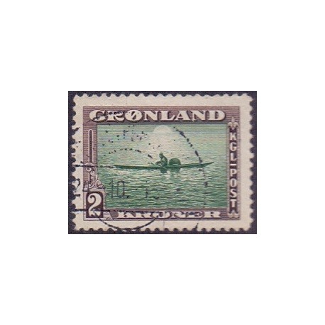 1945. Amerikaudgaven, 2 kr., AFA nr. 15 stemplet