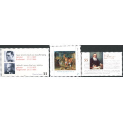 Tyskland. 2007. Modstandsfolk, malerier III, og Gerhardt. AFA nr. 3493-95 **  (o)