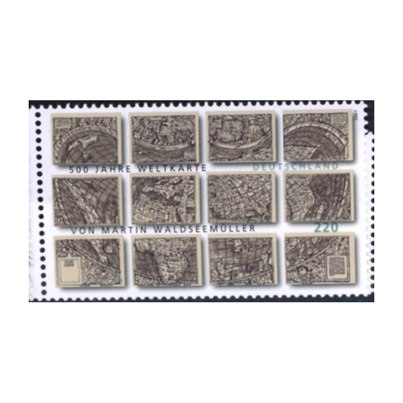 Tyskland. 2007. Historisk verdenskort. AFA nr. 3500 **     (o)