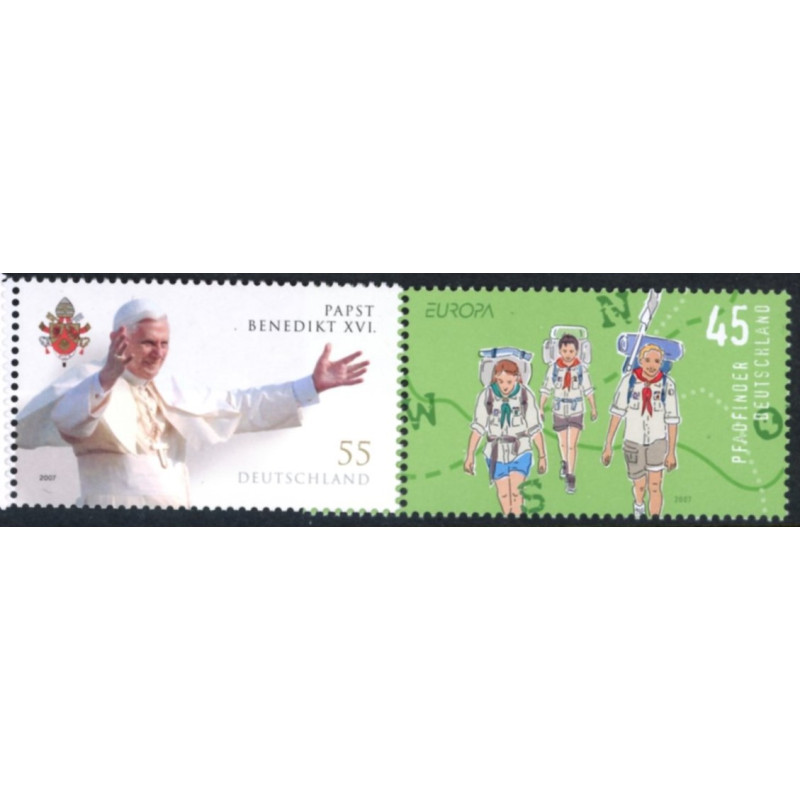 Tyskland. 2007. Pave Benedikt og Europamærke. AFA nr. 3501-02 **     (o)