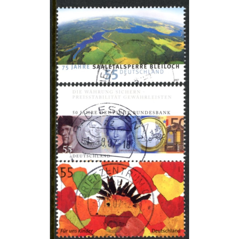 Tyskland. 2007. Bleiloch, Bundesbank, og For børnene. AFA nr. 3518-20 **   (o)