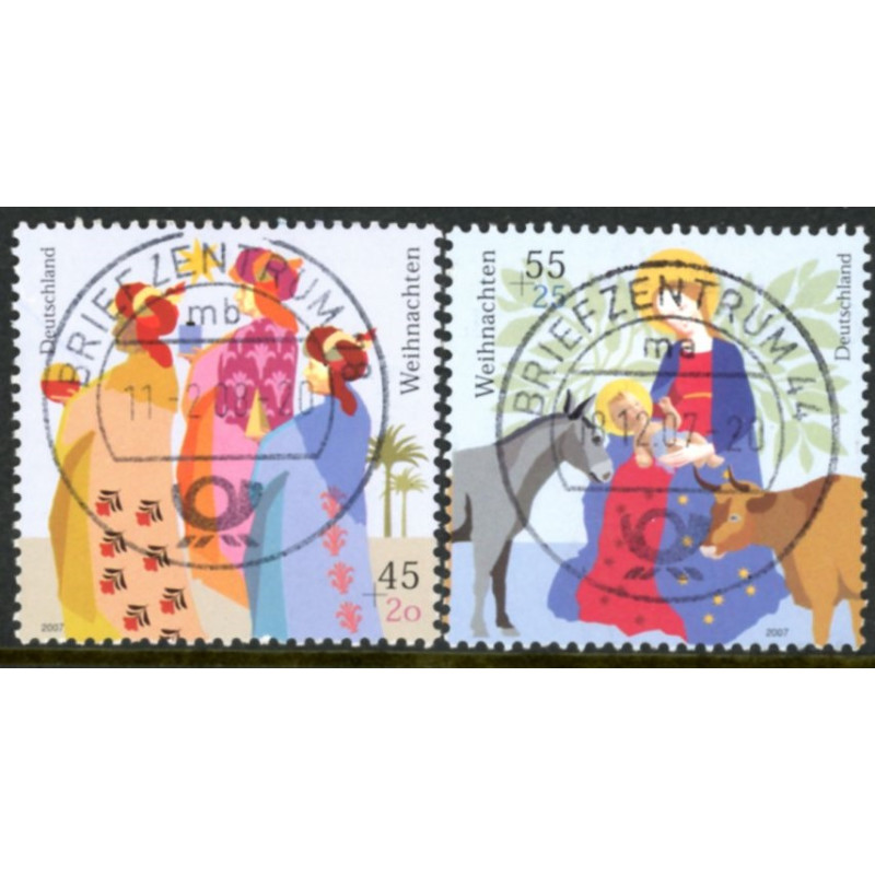 Tyskland. 2007. Julefrimærker. AFA nr. 3527-28 **          (o)