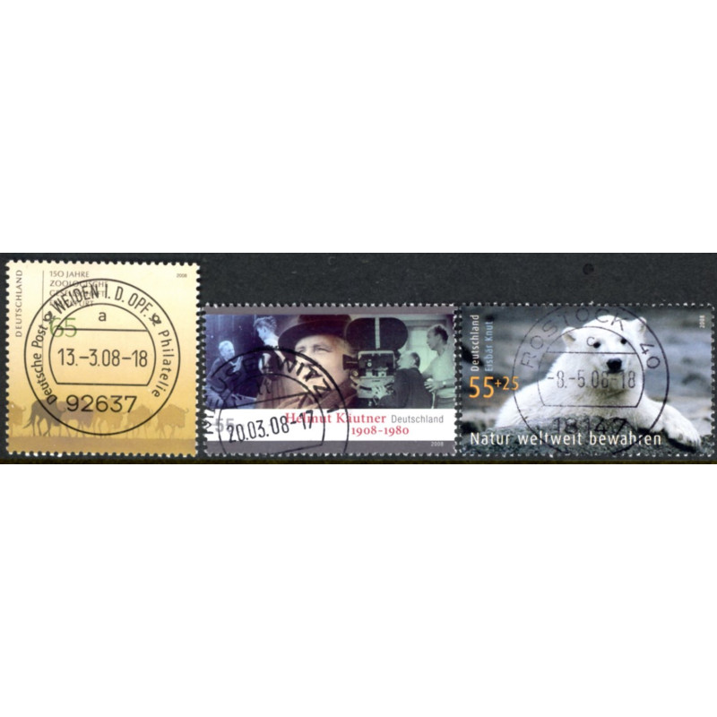 Tyskland. 2008. Zoologiske selskab, Käutner, og Naturbeskyttelse. AFA nr. 3549-51 **       (o)