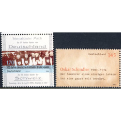 Tyskland. 2008. Fodboldlandshold og Schindler. AFA nr. 3554-55 **      (o)