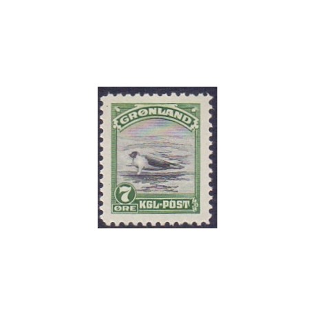 1945. Amerikaudgaven, 7 Øre, AFA nr. 10 postfrisk