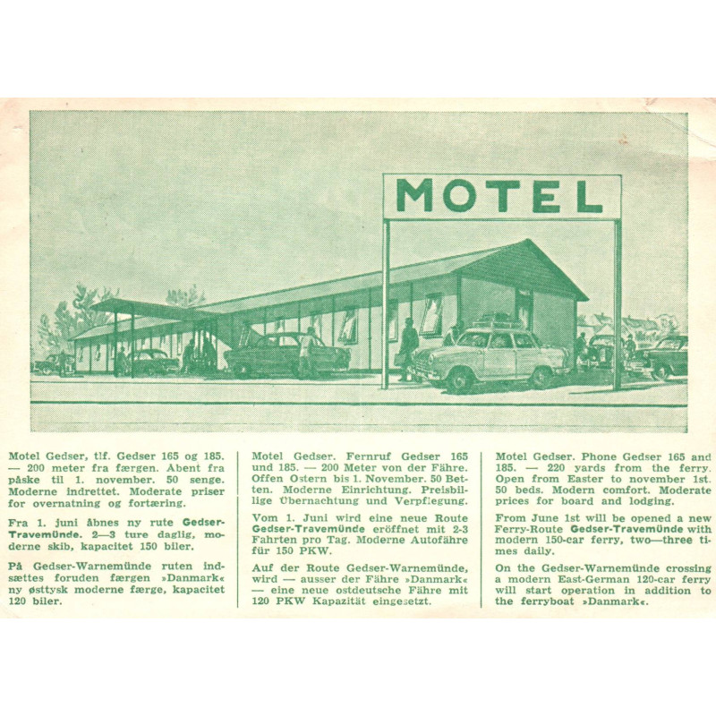 Gedser, Motel Gedser, brugt (CT-Tryk)