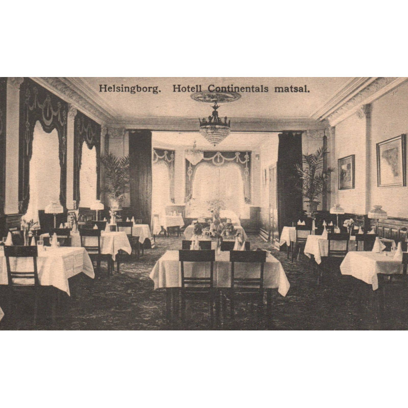 Sverige. Helsingborg Hotel  Continental, brugt "Fra Sverige"