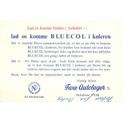Kør SIMCA, reklamekort fra FAXE AUTOLAGER, brugt (?)