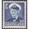 1953. Kong. Fred. IX. 30 Øre blå, postfrisk