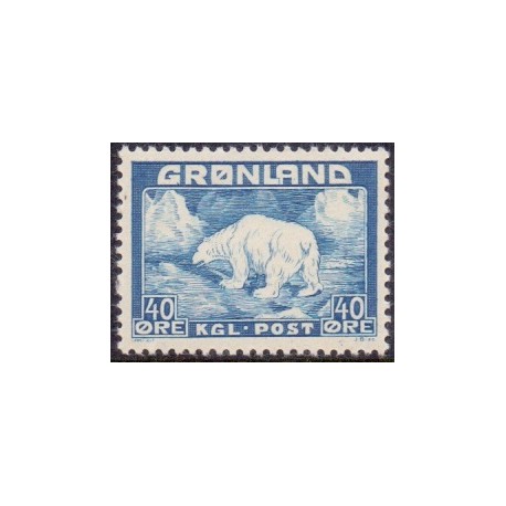 1946. 40 Øre. Isbjørn. AFA nr 27 postfrisk