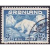 1946. 40 Øre. Isbjørn. AFA nr 27 stemplet
