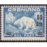 1956. Provisorier 60/40 Øre. AFA nr. 37 postfrisk