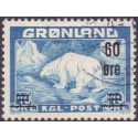 1956. Provisorier 60/40 Øre. AFA nr. 37 stemplet